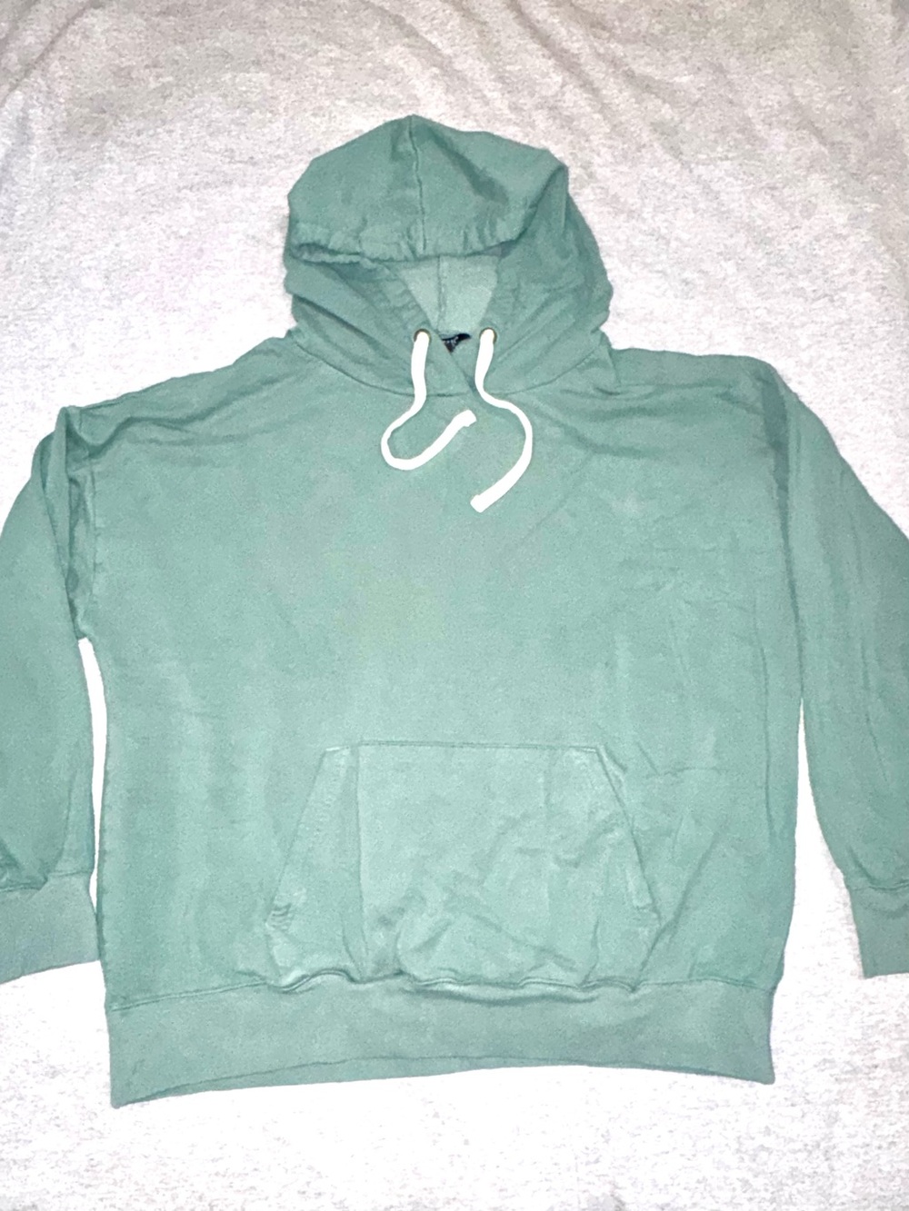 Womens XL Hooded Pullover Sweatshirt - Sage Green Oversized